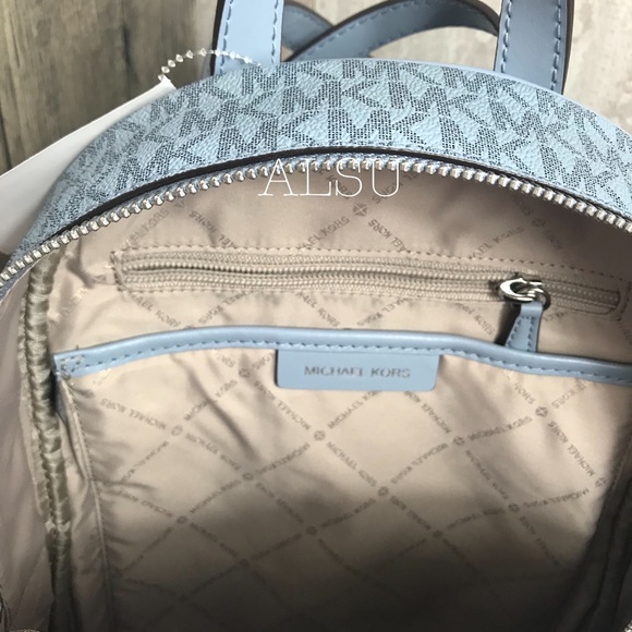 Michael Kors Abbey Medium Backpack MiniLogo Blue - Picture 6 of 6